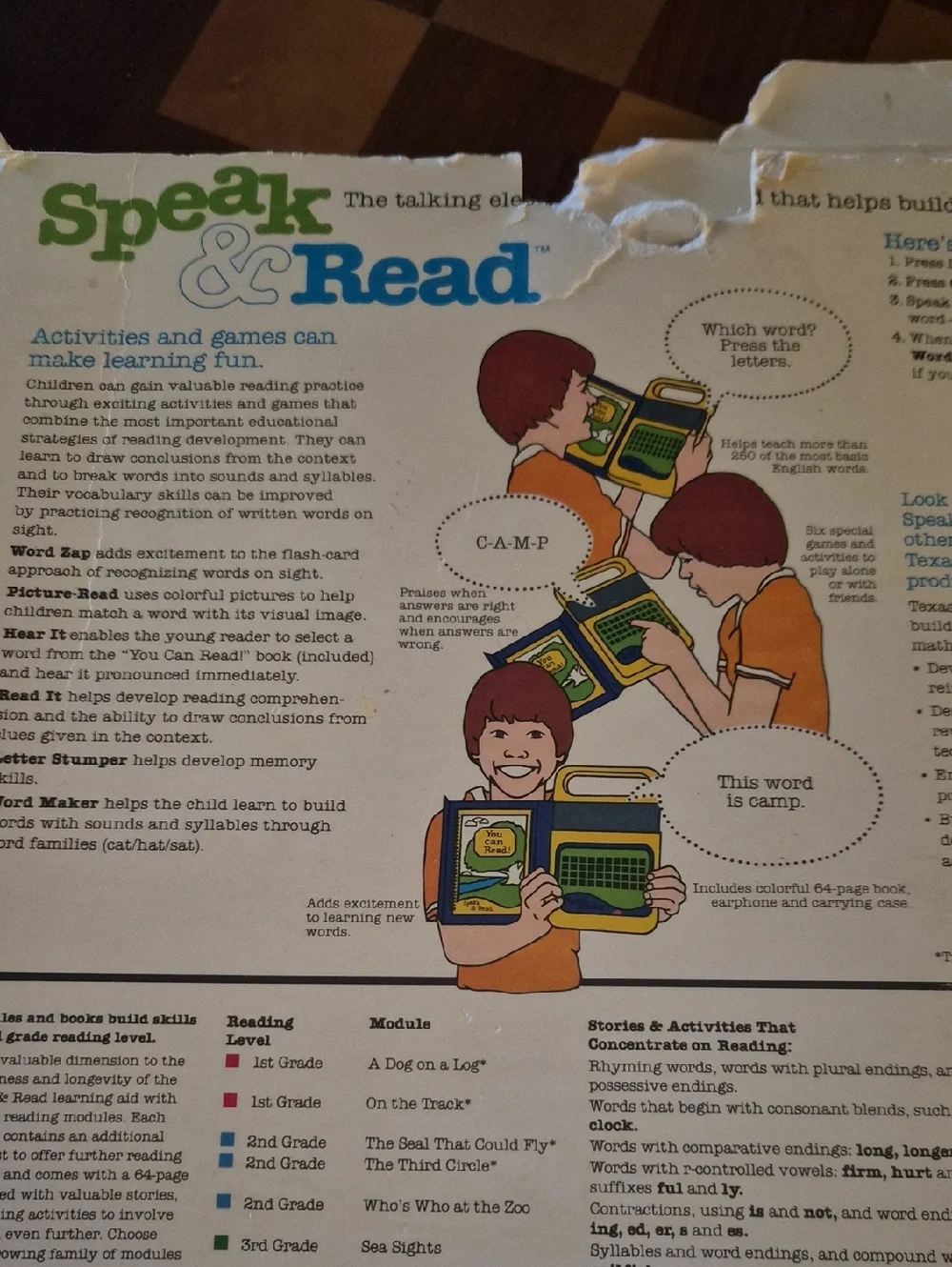 Speak and read texas instrument